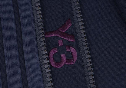 Y-3 Stretch Rayon Nylon 2-Way Zip Hoodie Navy Size S/P