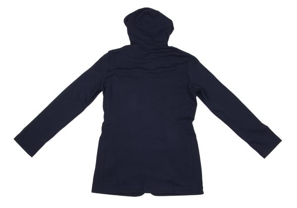 Y-3 Stretch Rayon Nylon 2-Way Zip Hoodie Navy Size S/P