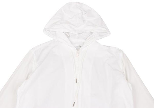 Y-3 Off-White Cotton Sleeve Panel Hooded Shirt Jacket Size S