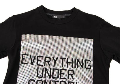 Y-3 Square Dot Logo Foil Print Sweatshirt Black Size M