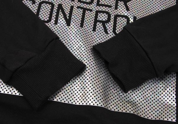 Y-3 Square Dot Logo Foil Print Sweatshirt Black Size M
