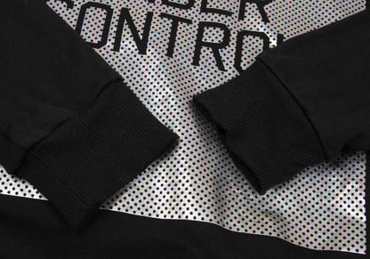 Y-3 Square Dot Logo Foil Print Sweatshirt Black Size M
