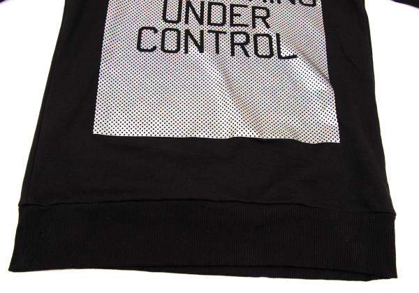 Y-3 Square Dot Logo Foil Print Sweatshirt Black Size M