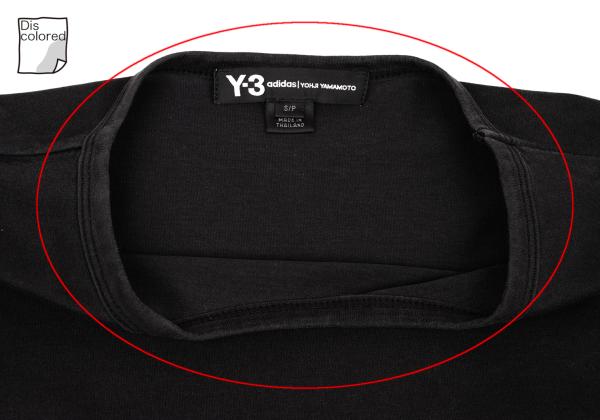 Y-3 Cotton 3-Stripe Long Sleeve T-Shirt Black Size S