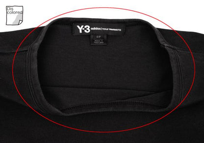 Y-3 Cotton 3-Stripe Long Sleeve T-Shirt Black Size S