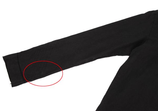 Y-3 Cotton 3-Stripe Long Sleeve T-Shirt Black Size S