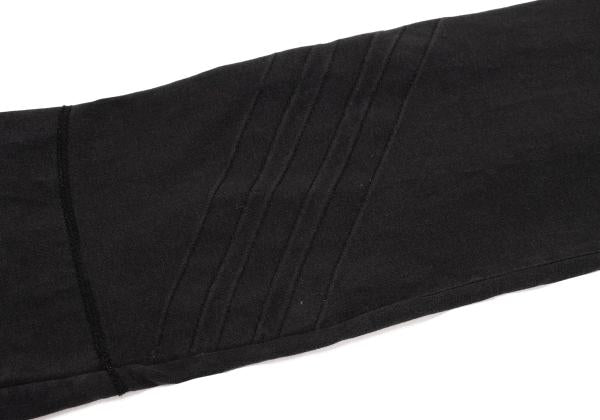 Y-3 Cotton 3-Stripe Long Sleeve T-Shirt Black Size S