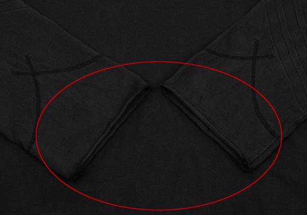 Y-3 Cotton 3-Stripe Long Sleeve T-Shirt Black Size S