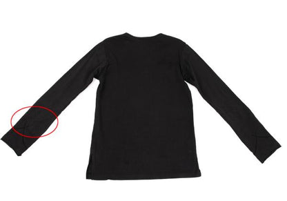 Y-3 Cotton 3-Stripe Long Sleeve T-Shirt Black Size S