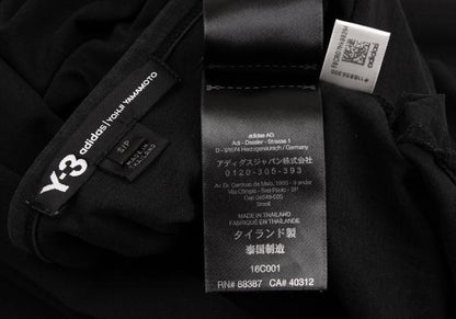 Y-3 Cotton 3-Stripe Long Sleeve T-Shirt Black Size S