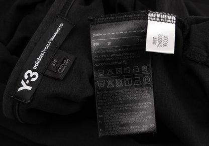 Y-3 Cotton 3-Stripe Long Sleeve T-Shirt Black Size S