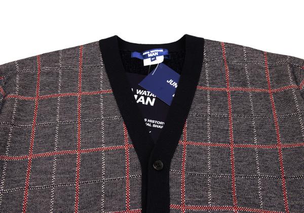 JUNYA WATANABE MAN CDG 24AW Wool Check Cardigan Blue Size M