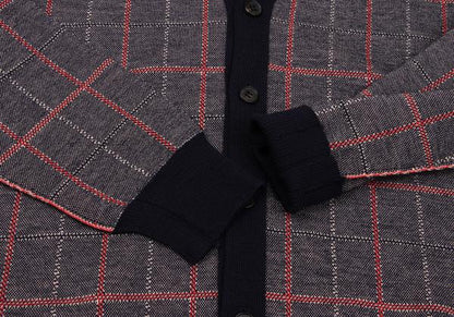 JUNYA WATANABE MAN CDG 24AW Wool Check Cardigan Blue Size M