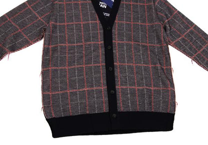 JUNYA WATANABE MAN CDG 24AW Wool Check Cardigan Blue Size M