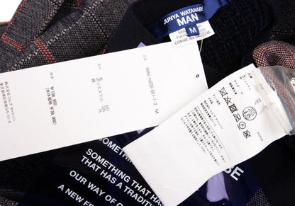 JUNYA WATANABE MAN CDG 24AW Wool Check Cardigan Blue Size M