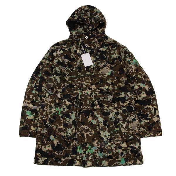 CRAIG GREEN Camo Snap Hooded Coat Black Size L