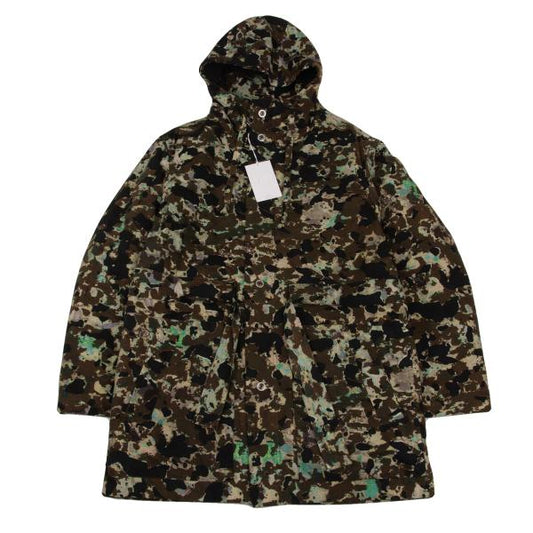 CRAIG GREEN Camo Snap Hooded Coat Black Size L