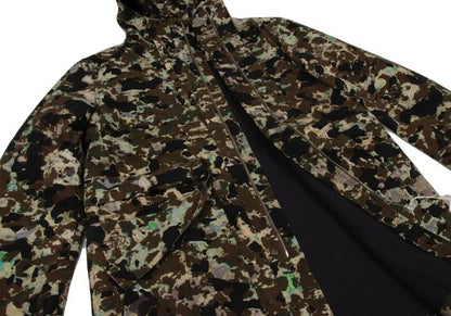 CRAIG GREEN Camo Snap Hooded Coat Black Size L