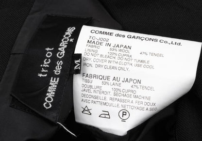 tricot COMME des GARCONS Wool Blend Jacket Black Size M