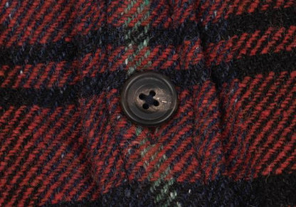 45rpm Wool Cotton Check Quilted CPO Shirt Jacket Red Size 2