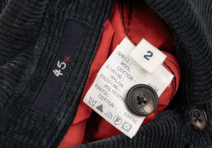 45rpm Wool Cotton Check Quilted CPO Shirt Jacket Red Size 2
