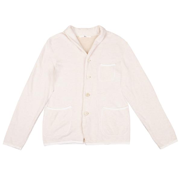 45rpm Cotton Terry Shawl Collar Jacket White Size 3