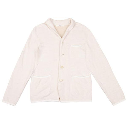 45rpm Cotton Terry Shawl Collar Jacket White Size 3