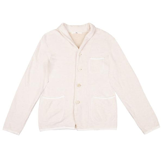 45rpm Cotton Terry Shawl Collar Jacket White Size 3