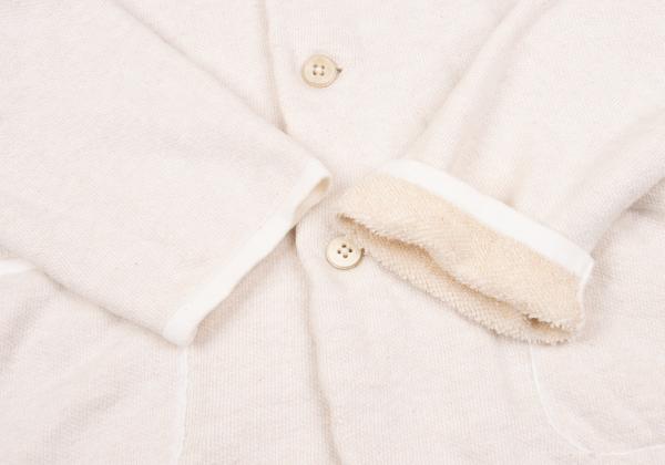 45rpm Cotton Terry Shawl Collar Jacket White Size 3