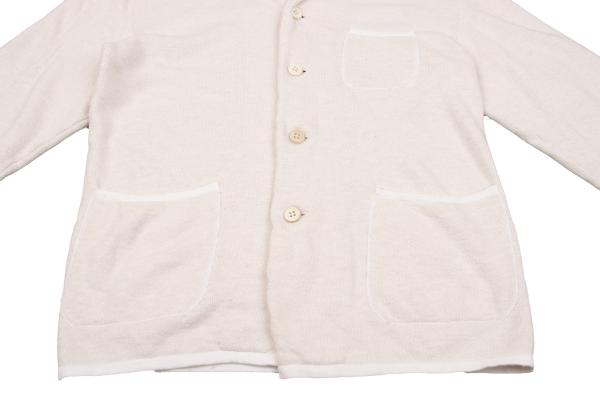 45rpm Cotton Terry Shawl Collar Jacket White Size 3