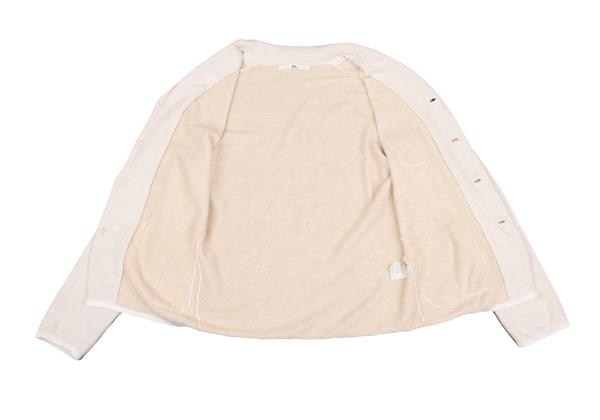 45rpm Cotton Terry Shawl Collar Jacket White Size 3