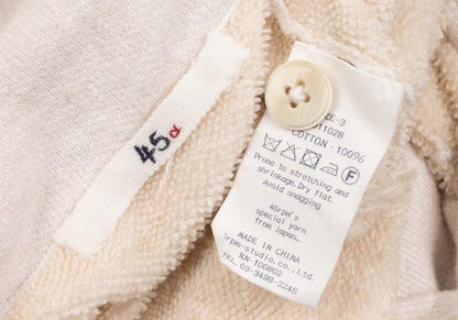 45rpm Cotton Terry Shawl Collar Jacket White Size 3
