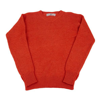 45rpm Wool V-Neck Low Gauge Knit Sweater Red Size 3