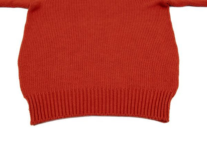 45rpm Wool V-Neck Low Gauge Knit Sweater Red Size 3