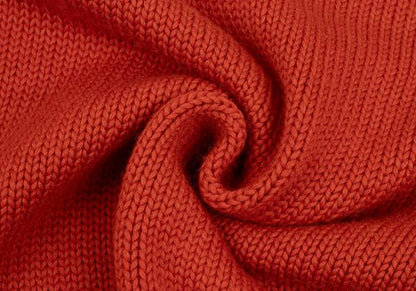 45rpm Wool V-Neck Low Gauge Knit Sweater Red Size 3