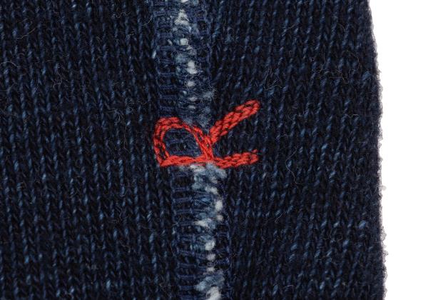 45rpm Indigo Dyed Cotton V-Neck Sweat Vest Blue Size 5