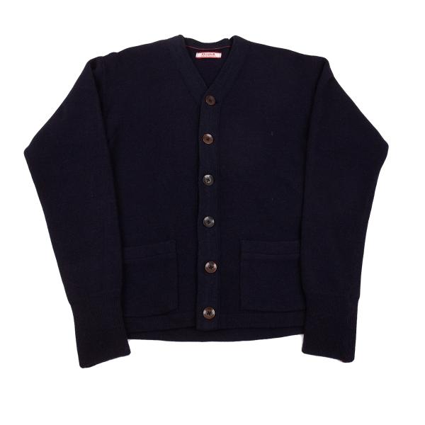45rpm Wool Patch Pocket Knit Cardigan Navy Size 3