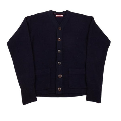 45rpm Wool Patch Pocket Knit Cardigan Navy Size 3
