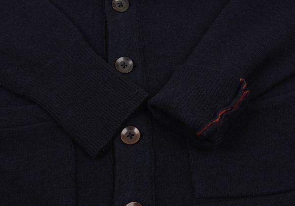 45rpm Wool Patch Pocket Knit Cardigan Navy Size 3