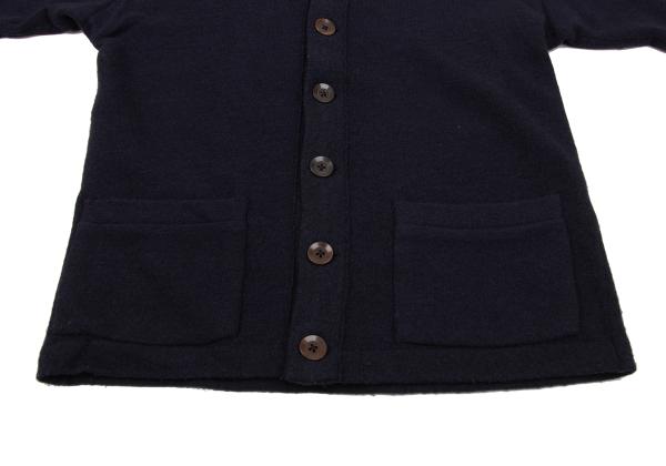 45rpm Wool Patch Pocket Knit Cardigan Navy Size 3