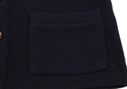 45rpm Wool Patch Pocket Knit Cardigan Navy Size 3