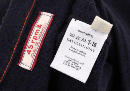 45rpm Wool Patch Pocket Knit Cardigan Navy Size 3