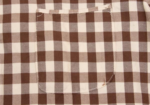 45rpm& Cotton Check T-Shirt Brown Beige Size 3