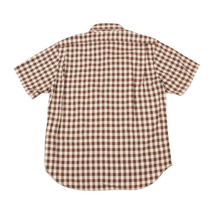 45rpm& Cotton Check T-Shirt Brown Beige Size 3
