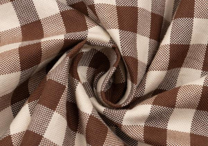 45rpm& Cotton Check T-Shirt Brown Beige Size 3