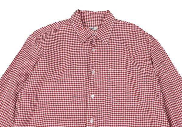 45rpm& Cotton Check Long Sleeve Shirt Red White Size 3