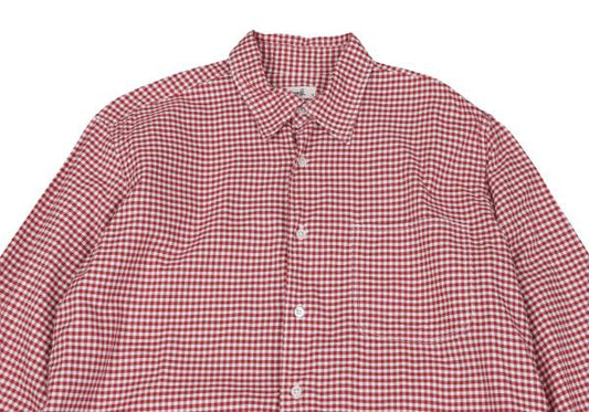 45rpm& Cotton Check Long Sleeve Shirt Red White Size 3