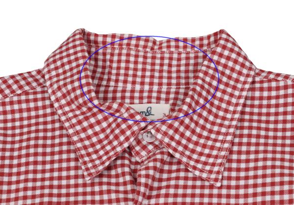 45rpm& Cotton Check Long Sleeve Shirt Red White Size 3