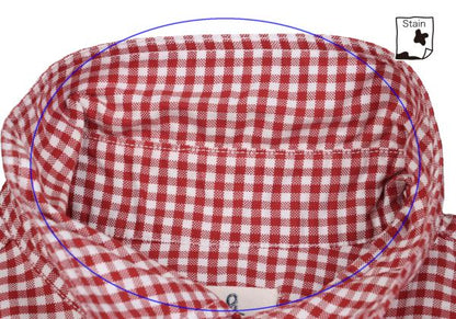 45rpm& Cotton Check Long Sleeve Shirt Red White Size 3