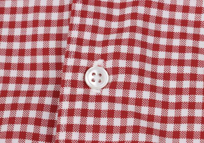 45rpm& Cotton Check Long Sleeve Shirt Red White Size 3